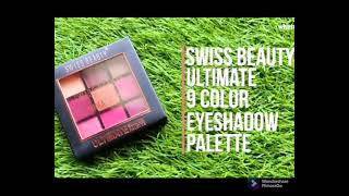 Swiss Beauty Ultimate 9 Color Eyeshadow Palette, Eye MakeUp, Multicolor-02, 9g