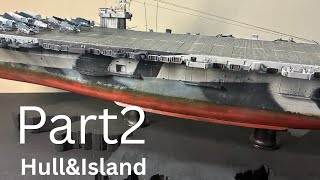 Hasegawa 1/350 USS Gambier Bay( island & Hull)