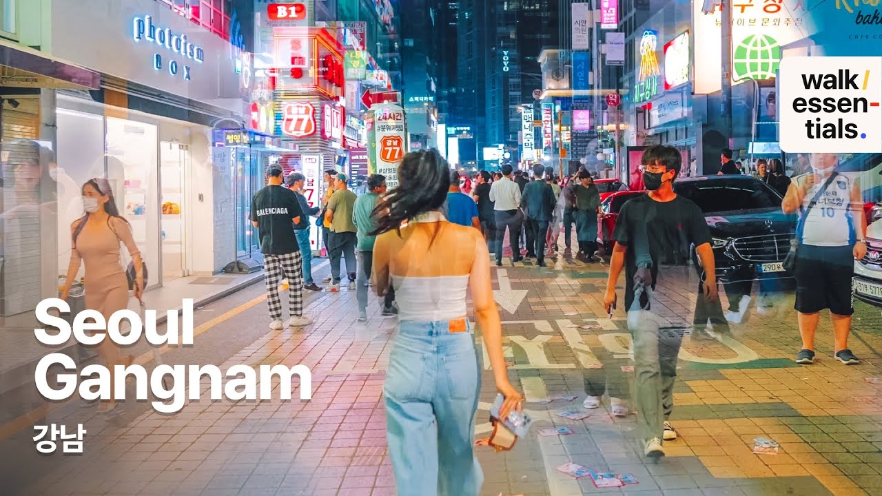 Gangnam Night Walk on Friday! 4k ( Seoul, Korea )