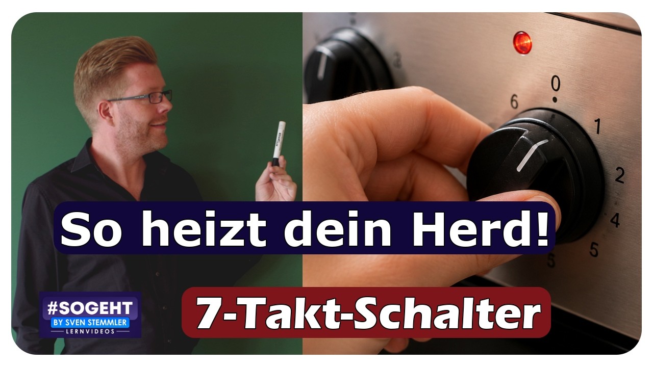 Vorschaubild zum Lernvideo "Vom Drehknopf zur Hitze – Die Technik hinter dem 7-Takt-Schalter"