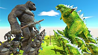 Legendary Growing War | Growing King Kong vs Bio Godzilla - Animal Revolt Battle Simulator