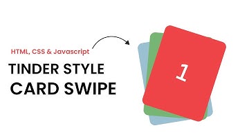 Build a Tinder-Like Card Swipe with HTML, CSS & JavaScript