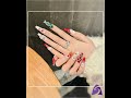Red French Press On Nails Snowman & Gingerbread