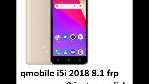 qmobile i5i 2018 frp remove with cm2 just one click