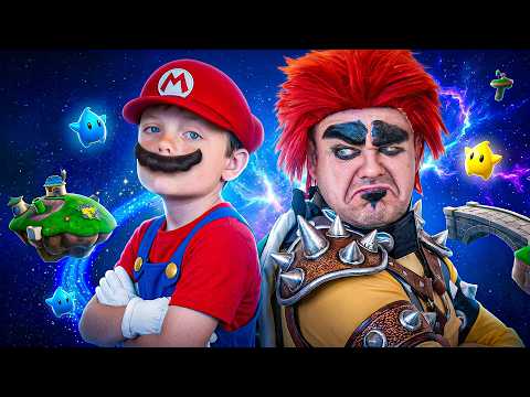 Super Mario Galaxy in REAL LIFE! Mario VS Bowser