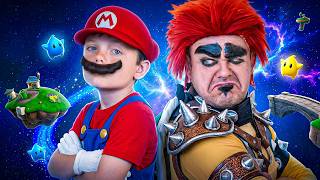 Super Mario Galaxy in REAL LIFE! Mario VS Bowser