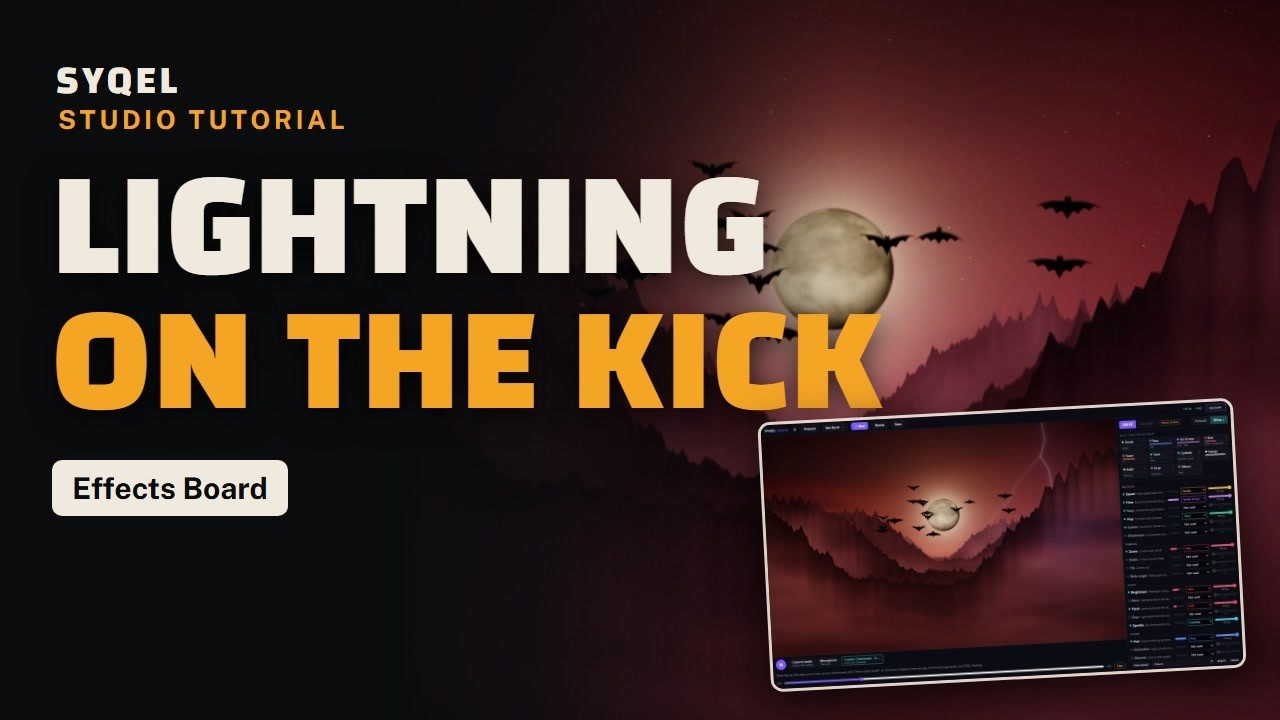 Sync visuals to the kick drum: pick the instrument for each effect