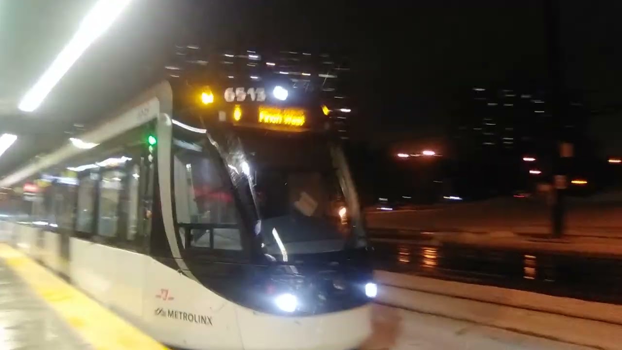 finch west lrt train at Sentinel stop eastbound to finch west station