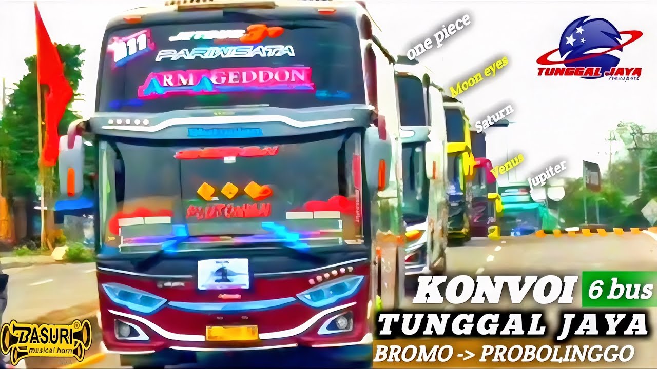 '' KONVOI 6 BUS ARTIS TUNGGAL JAYA '' FULL TELOLET BASURI - REMIX - V4