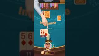 Playing blackjack with withdrawal proof||teen patti/rummy new earning  #blackjack#rummygames screenshot 2