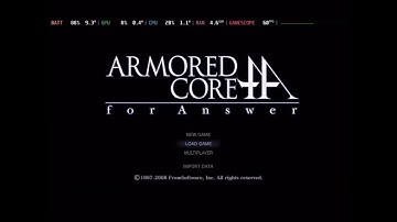 Armored core 4 for answer steam deck