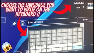 !!?How to change or choose the language of the Playstation keyboard