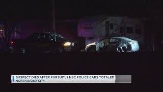Suspect Dies After Pursuit; 2 NSC Police Cars Totaled North Sioux City