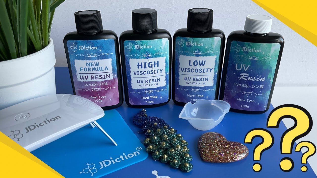 JDiction UV Resin Kit with Light/Lamp, Jewelry Making Clear UV Epoxy Craft Resin  Kit for Beginner 