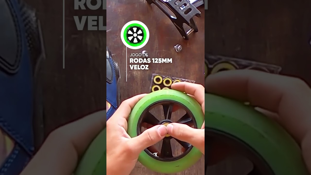 Ainda mais potência pro patins com os rolamentos de cerâmica e base e rodas 125mm 💪🏽