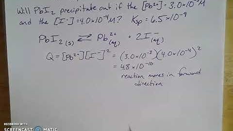 Using the Ion Product (Q) to Determine Precipitation