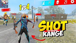 Only Short Range Weapon Challenge 😱 21 Kills Crazy Solo Vs Squad Gameplay 🎯 Garena Free Fire