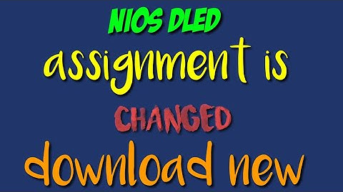 Assignment is changed 506-510