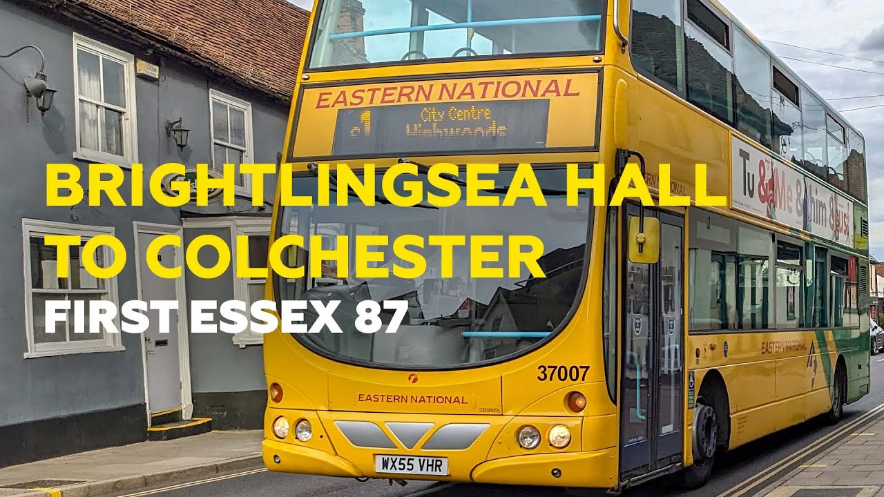 Brightlingsea Hall to Colchester | First Essex 87 | Realtime