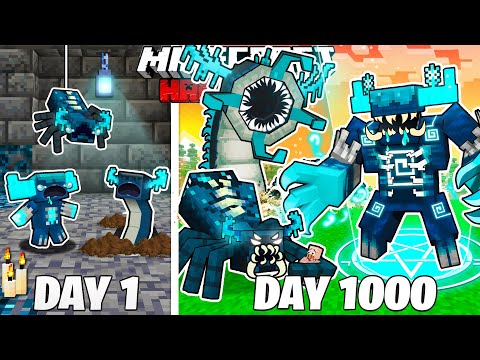 I Survived 1000 Days As WARDEN MONSTERS in HARDCORE Minecraft! (Full Story)