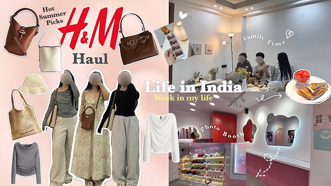[VLOG] H&M TRY ON HAUL || Going to a Photo Booth || a week in my life || Life in India || 🌱