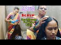 Heavy Hair Oiling Challenge, Scalp ASMR By Barber Style/Head Massage to Relaxation with real sounds