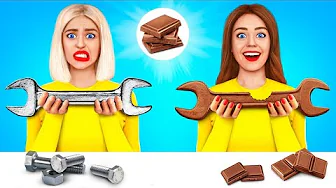 Tantangan Makanan Asli vs Makanan Coklat | Situasi Lucu Makanan oleh RATATA