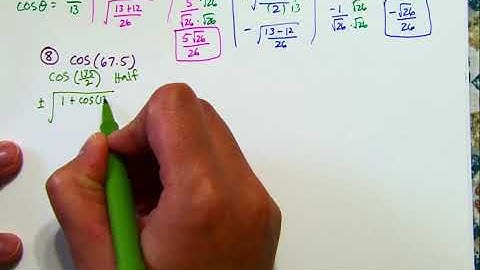 Algebra II Ch13-4 Part F - Finding Exact Value of a Degree