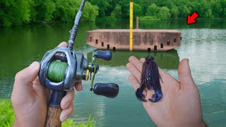 Fishing For MONSTER BASS With BIG Jigs! (Bank Fishing)
