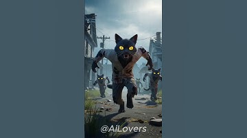 Attacked by Zombie… But Help Came Fast 🧟⚠️💥#cat#kitten#shorts