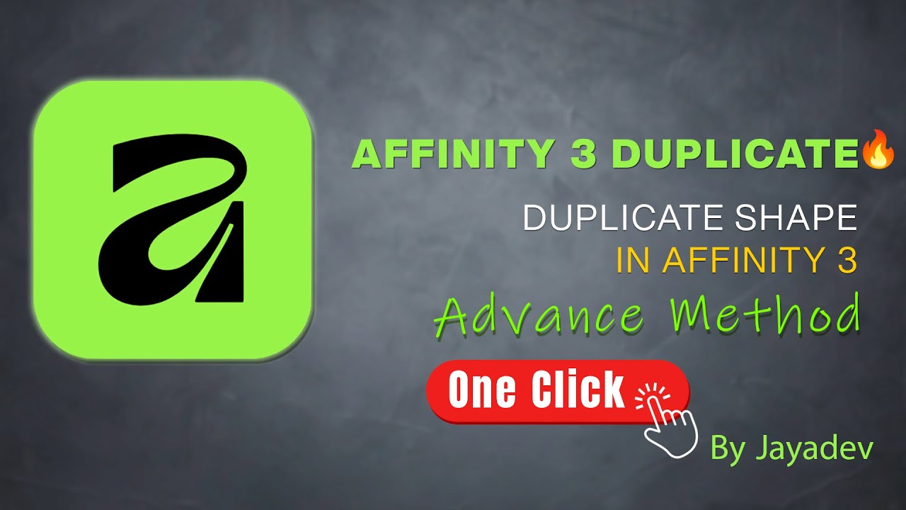 How To Duplicate Shape In Affinity - Advance Method - YouTube
