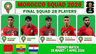 Skuad Maroko Piala Dunia 2026 - Line Up Terbaik Maroko di Friendly Match 2026 - Jadwal Maroko 2026