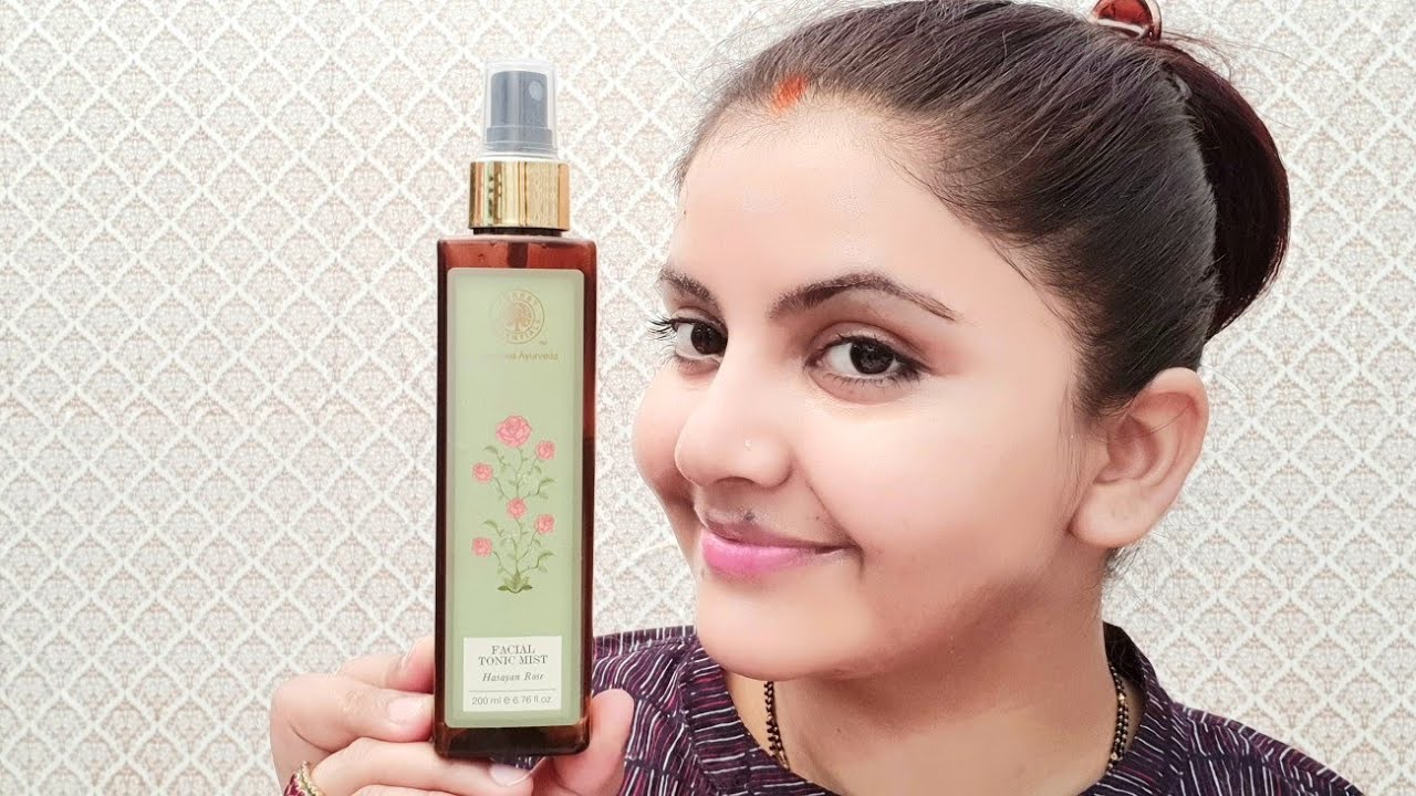 Forest essentials facial tonic mist rosewater Hasayan review & demo | RARA |luxury rose water