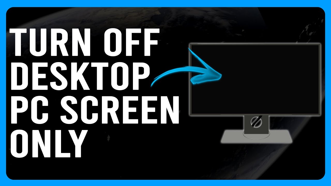 How To Turn Off Desktop PC Screen Only (How To Shut Down Desktop PC ...