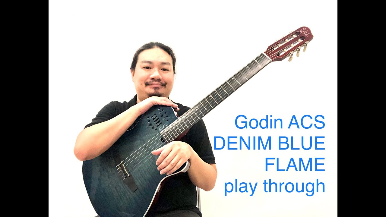 Godin ACS Denim Blue Flame play through by LK Wong
