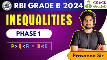Inequalities for RBI Grade B 2024 Phase 1 exam.