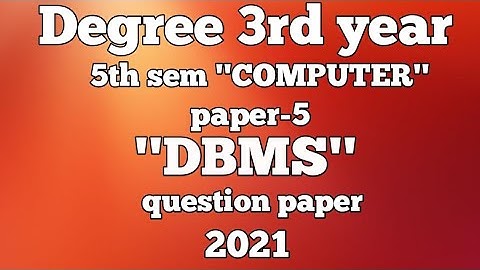 Degree 3rd year 5th sem 