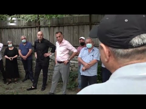 ნიკა მელია და ზაალ უდუმაშვილი მცხეტაში მხარდამწერებს შეხვდნენ