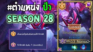 Rov : การเดินเกมของ Kriknak อันดับ1 ไทย ป่าตัวเบิสคอมโบชุดเดียวหาย! Season28