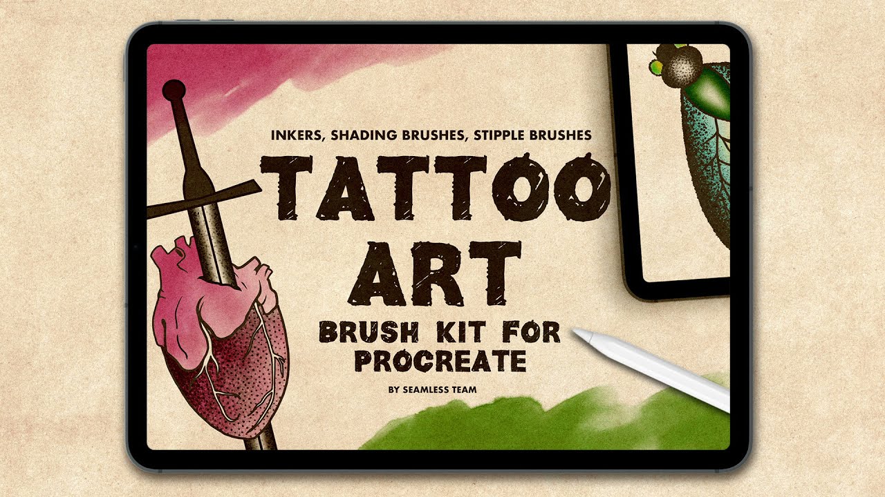 FREE 12 Tattoo Art Brushes  Procreate   ʖ 