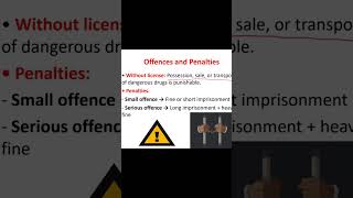 Offense and Penalties |Dangerous drugs| #dcgi #druginspector #pharmcist #act1930 #shortvideo #shorts