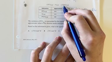 AP Chemistry Unit 9.2 Practice Problems - Absolute Entropy and Entropy Change