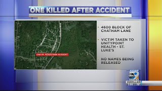 One Killed in Car Pedestrian Accident