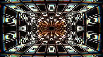 Abstract Neon Light Square Background VJ Loops