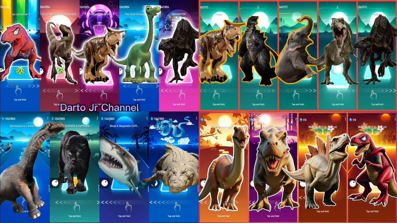 Megamix. gigantosaur vs tyrannosaurus rex vs Spinosaurus vs mammoth