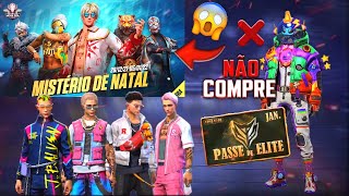 AMANHÃ! LOJA MISTERIOSA, SOMBRA ROXA, SKIN GRÁTIS, NÃO COMPRE O PASSE DE JANEIRO! EVENTOS FREE FIRE