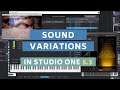 Sound variations in studio one 53 midi channels musical symbols  global track