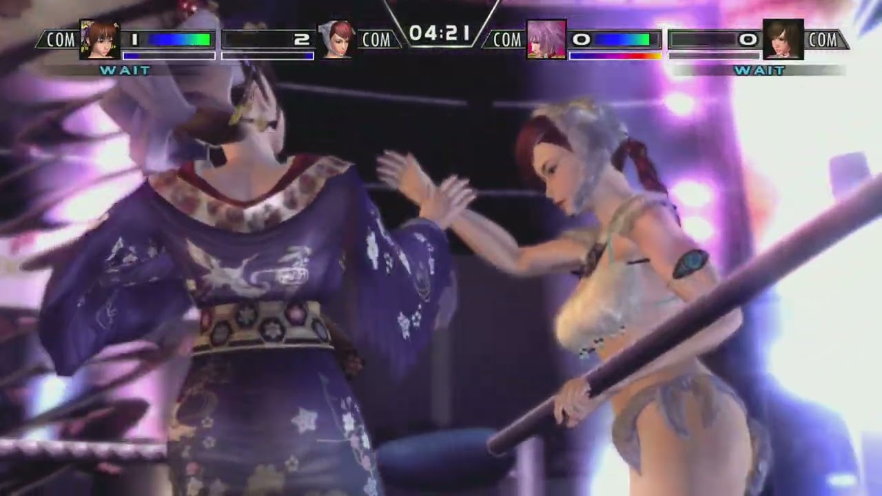 Rumble Rosex XX The Black Belt Demon And Great Khan Vs Reiko And Noble Rose