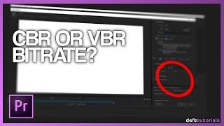 CBR or VBR Bitrates Adobe Media Encoder CC/CS6 Tutorial