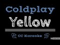 Coldplay • Yellow (CC) [Karaoke Instrumental Lyrics]